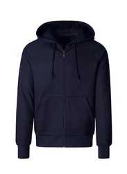Trigema Sweatjacke mit Kapuze Dunkelblau/Blau/Hellblau