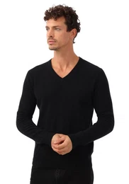 Kaschmirpullover mit V-Ausschnitt und elegantem Fit