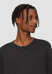 QS Langarmshirt Longsleeve Dunkelgrau/Grau/Schwarz/Hellgrau