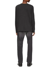 QS Langarmshirt Longsleeve Dunkelgrau/Grau/Schwarz/Hellgrau