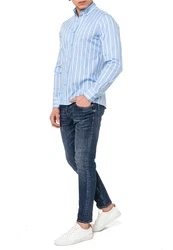 RedBridge Langarmhemd Hellblau/Blau/Dunkelblau