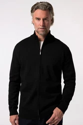 Boston Park Poloshirt Strickjacke Langarm Stehkragen 