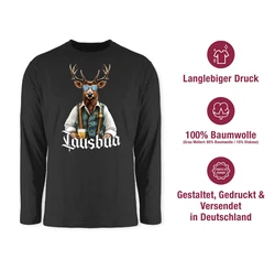 Shirtracer Rundhalsshirt Lausbua Lausbub Schlawiner Lauser Mode für Oktoberfest Herren Türkis/Braun/Dunkelgrau/Rot