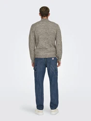 Only & Sons Pullover ONSTegan Grau/Hellgrau/Braun/Beige/Khaki
