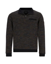 Hajo Stehkragen Sweatshirt Dunkelgrau/Grau/Schwarz/Braun