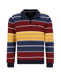 Sweatshirt Stehkragen-Sweatshirt in Rippstruktur