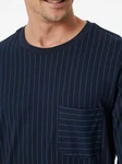 Schiesser Pyjama Schlafanzug Comfort Essentials Dunkelblau