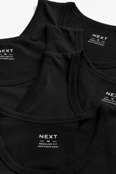 Next Unterhemd 4er-Pack Schwarz/Dunkelgrau