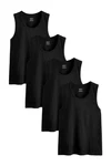 Next Unterhemd 4er-Pack Schwarz/Dunkelgrau