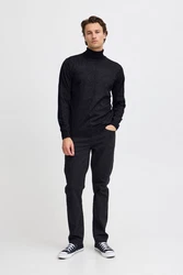 Blend Strickpullover Bruton Dunkelblau/Schwarz
