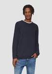 QS Rundhalspullover Casual Dunkelblau/Hellblau