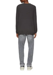 QS Rundhalspullover Casual Schwarz/Dunkelgrau