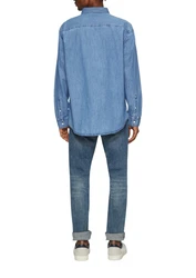 QS Langarmhemd Regular Fit Denim