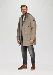 s.Oliver Allwetterjacke Parka mit Kapuze Tape khaki
