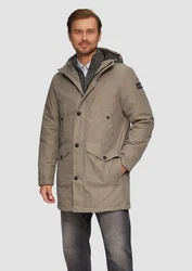 s.Oliver Allwetterjacke Parka mit Kapuze Tape khaki