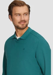 s.Oliver Langarmshirt Poloshirt petrol
