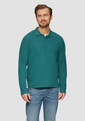 s.Oliver Langarmshirt Poloshirt petrol