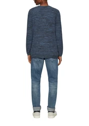 QS Strickpullover Dunkelblau/Grau/Hellblau/Blau