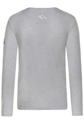 Almgwand Trachtenshirt Longsleeve Herren HANDALM dunkelblau/grau melange