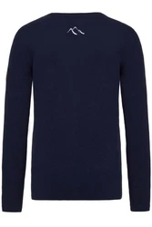 Almgwand Trachtenshirt Longsleeve Herren HANDALM dunkelblau/grau melange