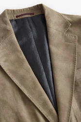 Next Blazer aus Velourskunstleder Khaki/Braun/Beige/Grau