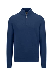 Strickpullover Herren Pullover mit Troyer-Kragen (1-tlg)