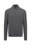 Fynch-Hatton Strickpullover mit Troyer-Kragen Dunkelgrau/Grau/Dunkelblau/Hellgrau