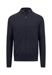 FYNCH-HATTON Strickjacke Casual Fit Dunkelblau/Hellblau/Blau
