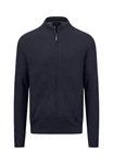 FYNCH-HATTON Strickjacke Casual Fit Dunkelblau/Hellblau/Blau