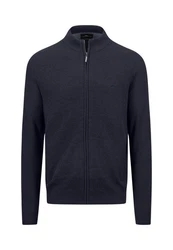 FYNCH-HATTON Strickjacke Casual Fit Dunkelblau/Hellblau/Blau