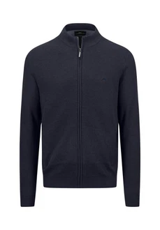 FYNCH-HATTON Strickjacke Casual Fit Dunkelblau/Hellblau/Blau
