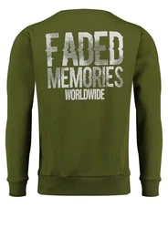 Key Largo Sweatshirt MSW KLFADED MEMORIES Dunkelgrün/Grün