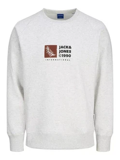 Jack & Jones Sweatshirt JORPORTLAND Grau/Hellgrau