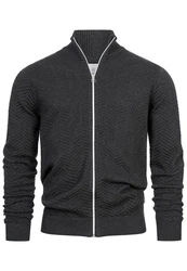 Kronstadt Sweatjacke KSCarlo Zip Dunkelgrau/Grau/Hellgrau