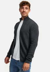 Kronstadt Sweatjacke KSCarlo Zip Dunkelgrau/Grau/Hellgrau