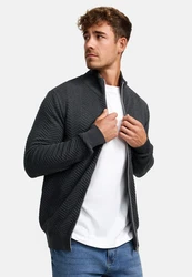 Kronstadt Sweatjacke KSCarlo Zip Dunkelgrau/Grau/Hellgrau