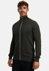 Kronstadt Sweatjacke KSCarlo Zip Dunkelgrün/Khaki