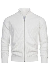 Kronstadt Sweatjacke KSCarlo Zip Creme/Weiß/Grau