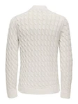 ONLY & SONS Troyer Strickpullover Creme/Weiß/Beige/Khaki