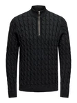 ONLY & SONS Troyer Strickpullover Schwarz