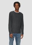 QS Strickpullover Dunkelgrau/Grau/Schwarz