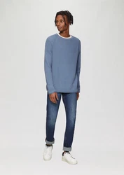 QS Strickpullover Blau/Grau/Hellblau