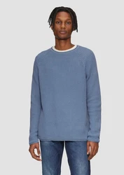 QS Strickpullover Blau/Grau/Hellblau