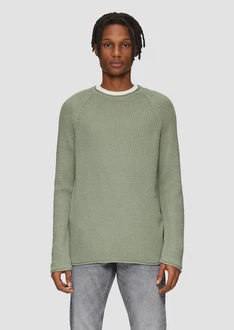 QS Strickpullover Grün/Hellgrün/Dunkelgrün