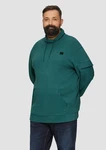 s.Oliver Sweatshirt mit Kängurutasche und Stehkragen Logo Grün/Türkis/Dunkelgrün/Braun