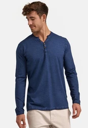 Indicode Langarmshirt INKilsone Dunkelblau/Blau/Hellblau