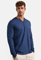 Indicode Langarmshirt INKilsone Dunkelblau/Blau/Hellblau