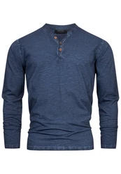 Indicode Langarmshirt INKilsone Dunkelblau/Blau/Hellblau