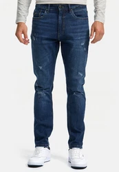 Indicode Regular-fit Jeans INSmalinos Dunkelblau/Blau/Lila