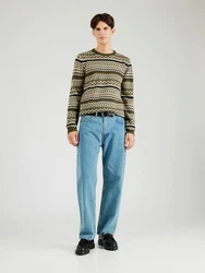 Blend Pullover creme/dunkelgrn/schwarz
